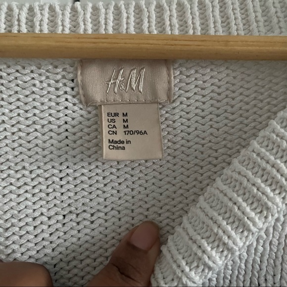 Blue & white stripe color block knit top - Picture 5 of 8